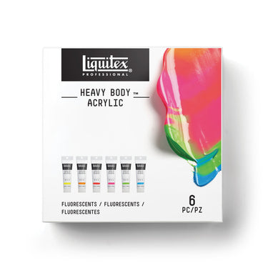 LQX PRO HEAVY BODY ACRYLIC SET 6X59ML TBE FLUORESCENT