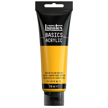 LQX BASICS ACRYLIC 118ML 163 CADMIUM YELLOW DEEP HUE 887452049685 [ROW]