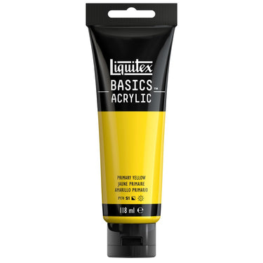 LQX BASICS ACRYLIC 118ML 410 PRIMARY YELLOW 887452049654 [ROW]