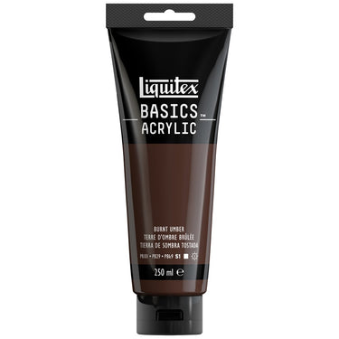 LQX BASICS ACRYLIC 250ML 128 BURNT UMBER 887452052685 [ROW]