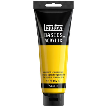 LQX BASICS ACRYLIC 250ML 830 CADMIUM YELLOW MEDIUM HUE 887452052838 [ROW]