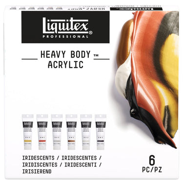 LQX PRO HEAVY BODY ACRYLIC 6X59ML IRIDESCENT SET [FRONT]