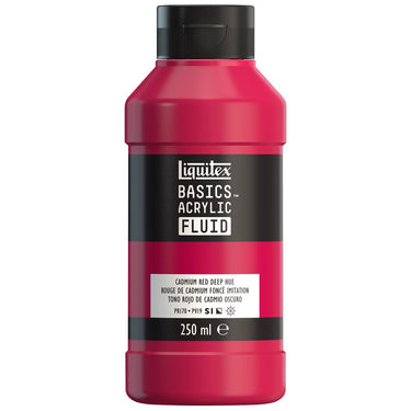 LQX BASICS FLUID ACRYLIC 250ML CADMIUM RED DEEP HUE 887452056348 [ROW]