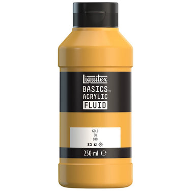 LQX BASICS FLUID ACRYLIC 250ML GOLD 887452056300 [ROW]