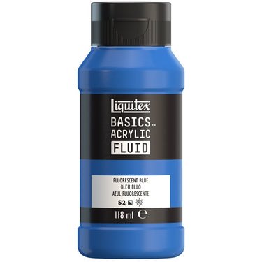 LQX BASICS FLUID ACRYLIC 118ML FLUORESCENT BLUE 887452055785 [ROW]