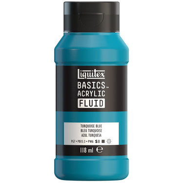 LQX BASICS FLUID ACRYLIC 118ML TURQUOISE BLUE 887452055549 [ROW]