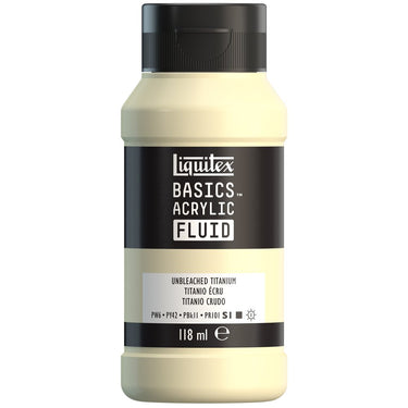 LQX BASICS FLUID ACRYLIC 118ML UNBLEACHED TITANIUM 887452055631 [ROW]