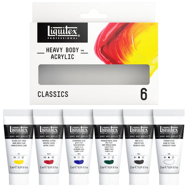 LQX HEAVY BODY ACRYLIC 6X22ML CLASSICS SET [DHI TUBES OUT] 887452995401