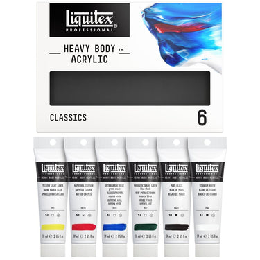 LQX HEAVY BODY ACRYLIC 6X59ML CLASSICS SET [DHI TUBES OUT] 887452997450