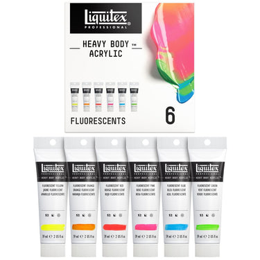 LQX HEAVY BODY ACRYLIC 6X59ML FLUORESCENT SET [DHI TUBES OUT] 887452048923 [EU]