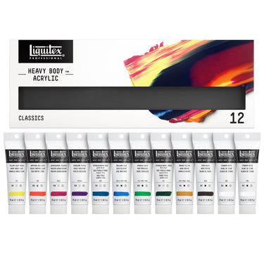 LQX HEAVY BODY ACRYLIC 12X59ML CLASSICS SET [DHI TUBES OUT] 887452997467
