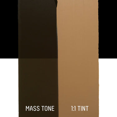 LQX HEAVY BODY ACRYLIC 130 TRANSPARENT BURNT UMBER [DRAWDOWN]