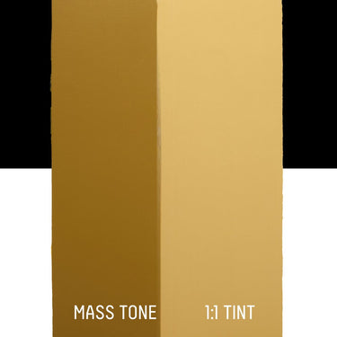 LQX HEAVY BODY ACRYLIC 530 BRONZE YELLOW [DRAWDOWN]