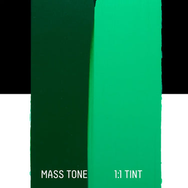 LQX HEAVY BODY ACRYLIC 350 GREEN DEEP PERMANENT [DRAWDOWN]