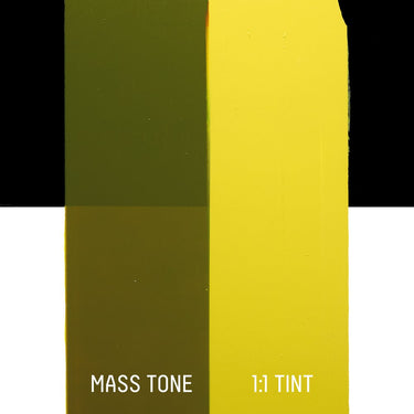 LQX HEAVY BODY ACRYLIC 325 GREEN GOLD [DRAWDOWN]