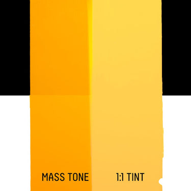 LQX HEAVY BODY ACRYLIC 414 YELLOW ORANGE [DRAWDOWN]