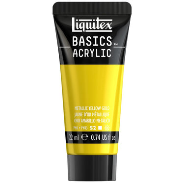 LQX BASICS ACRYLIC 22ML 343 METALLIC YELLOW GOLD 887452064565