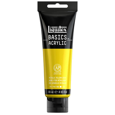 LQX BASICS ACRYLIC 118ML 343 METALLIC YELLOW GOLD 887452064480