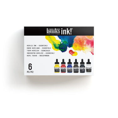 LQX - ACRYLIC INK ESSENTIALS SET 6 X 30ML [FRONT TOP DOWN] 887452997481