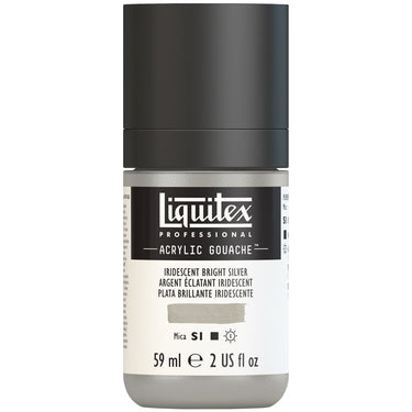 LQX ACRYLIC GOUACHE 59ML 236 IRIDESCENT BRIGHT SILVER 887452999898