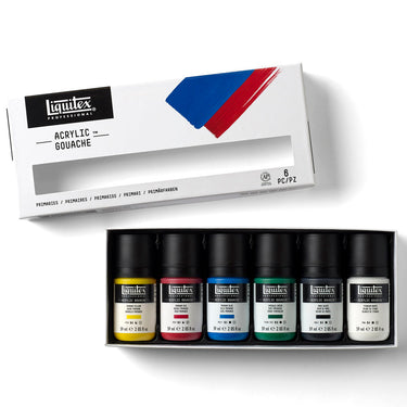 LQX ACRYLIC GOUACHE SET 6X59ML PRIMARIES [OPEN] 887452999911