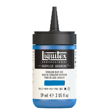 LQX ACRYLIC GOUACHE 59ML CAP OFF 470 CERULEAN BLUE HUE 887452999669