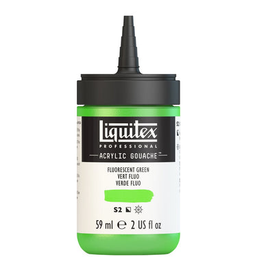 LQX ACRYLIC GOUACHE 59ML CAP OFF 985 FLUORESCENT GREEN 887452999829