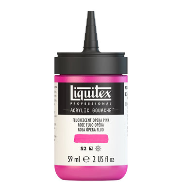 LQX ACRYLIC GOUACHE 59ML CAP OFF 987 FLUORESCENT OPERA PINK 887452999805