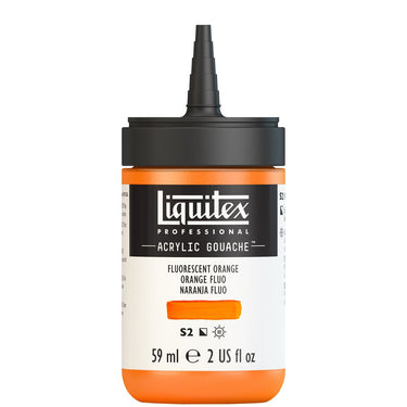 LQX ACRYLIC GOUACHE 59ML CAP OFF 982 FLUORESCENT ORANGE 887452999836