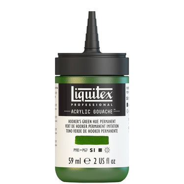 LQX ACRYLIC GOUACHE 59ML CAP OFF 224 HOOKERS GREEN HUE PERMANENT 887452999737