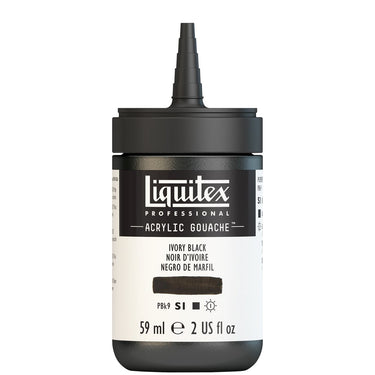 LQX ACRYLIC GOUACHE 59ML CAP OFF 244 IVORY BLACK 887452999416