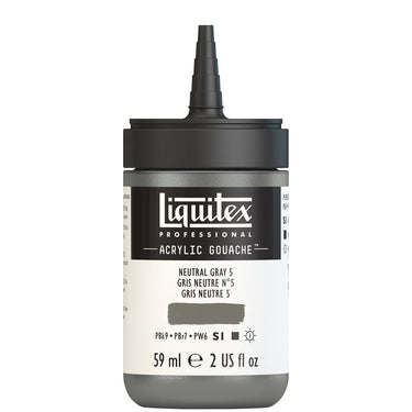 LQX ACRYLIC GOUACHE 59ML CAP OFF 599 NEUTRAL GRAY 5 887452999867