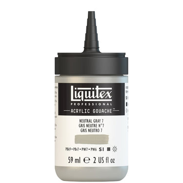 LQX ACRYLIC GOUACHE 59ML CAP OFF 600 NEUTRAL GRAY 7 887452999874
