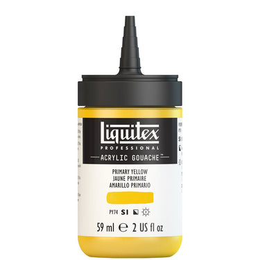 LQX ACRYLIC GOUACHE 59ML CAP OFF 410 PRIMARY YELLOW 887452999478