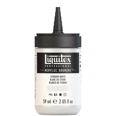 LQX ACRYLIC GOUACHE 59ML CAP OFF 432 TITANIUM WHITE 887452999409