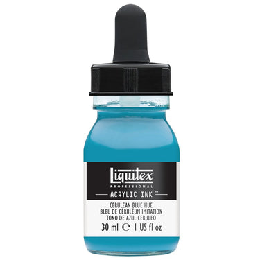 LQX ACRYLIC INK 30ML 470 CERULEAN BLUE HUE 094376976014