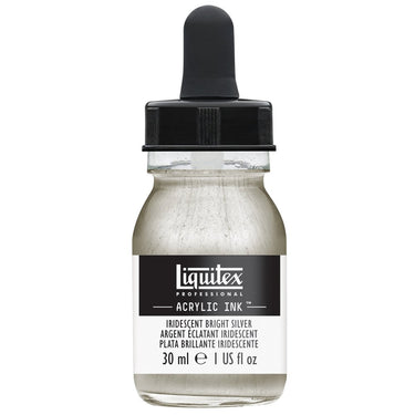 LQX ACRYLIC INK 30ML 236 IRIDESCENT BRIGHT SILVER 094376975864