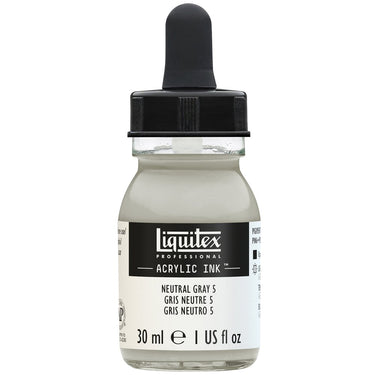 LQX ACRYLIC INK 30ML 599 NEUTRAL GRAY 5 - 094376976038