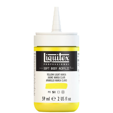 LQX SOFT BODY ACRYLIC 59ML CAP OFF 411 YELLOW LIGHT HANSA 887452998570