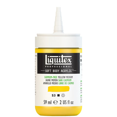 LQX SOFT BODY ACRYLIC 59ML CAP OFF 890 CADMIUM-FREE YELLOW MEDIUM 887452997757