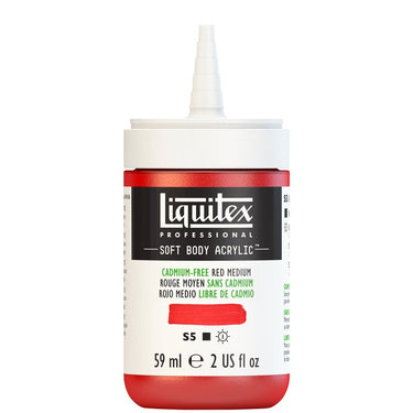 LQX SOFT BODY ACRYLIC 59ML CAP OFF 894 CADMIUM-FREE RED MEDIUM 887452997795
