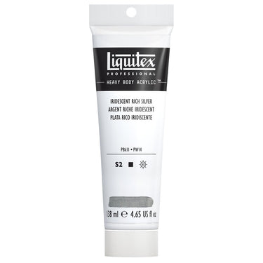 LQX HEAVY BODY ACRYLIC 138ML 239 IRIDESCENT RICH SILVER 887452030010