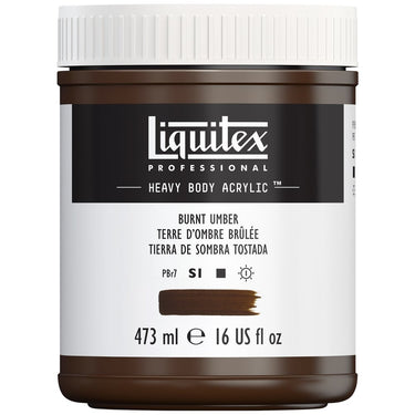 LQX HEAVY BODY ACRYLIC 473ML 128 BURNT UMBER 887452030072