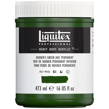 LQX HEAVY BODY ACRYLIC 473ML 224 HOOKERS GREEN HUE PERMANENT 887452030263