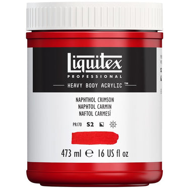LQX HEAVY BODY ACRYLIC 473ML 292 NAPHTHOL CRIMSON 887452030126