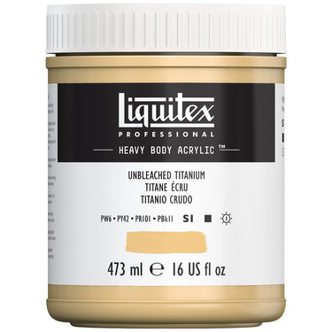LQX HEAVY BODY ACRYLIC 473ML 434 UNBLEACHED TITANIUM 887452030188