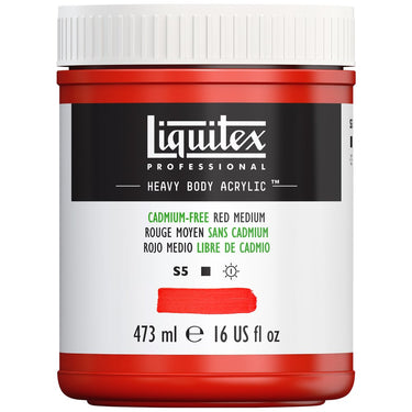 LQX HEAVY BODY ACRYLIC 473ML 894 CADMIUM-FREE RED MEDIUM 887452030232