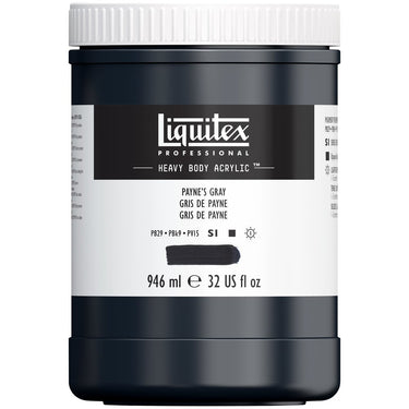 LQX HEAVY BODY ACRYLIC 946ML 310 PAYNES GRAY 887452030386