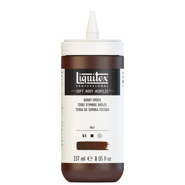 LQX SOFT BODY ACRYLIC 237ML CAP OFF 128 BURNT UMBER 887452998631