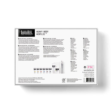 LQX ACRYLIC HEAVY BODY PRO STARTER SET [BACK] 887452997474